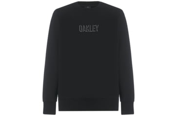 Image of Oakley Clean Logo Crew Fleece - Mens, Blackout, Medium, 472476-02E-M