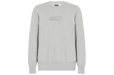 Image of Oakley Clean Logo Crew Fleece - Mens, Granite Heather, M, 472476-24L-M