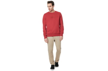 Image of Oakley Clean Logo Crew Fleece - Mens, Sundried Tomato, Extra Large, 472476-4ST-XL