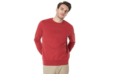 Image of Oakley Clean Logo Crew Fleece - Mens, Sundried Tomato, Extra Large, 472476-4ST-XL