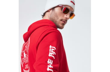 Image of Oakley CNY Hoodie OTH - Mens, Red Line, Extra Large, FOA401437-465-XL