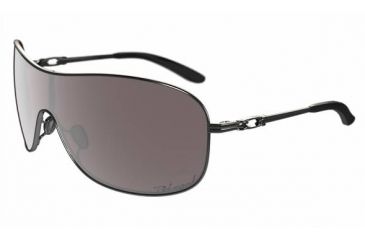 Image of Oakley Collected Sunglasses, OO Black Iridium Polarized Lens, Metallic Black Frame OO4078-08