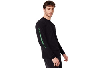 Image of Oakley College Long Sleeve Tee - Men's, Blackout, Extra Small, 457970-02E-XS