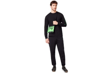Image of Oakley College Long Sleeve Tee - Men's, Blackout, Extra Small, 457970-02E-XS
