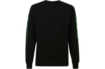 Image of Oakley College Long Sleeve Tee - Men's, Blackout, Extra Small, 457970-02E-XS