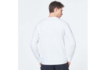 Image of Oakley College Long Sleeve Tee - Men's, White, Medium, FOA400609-100-M