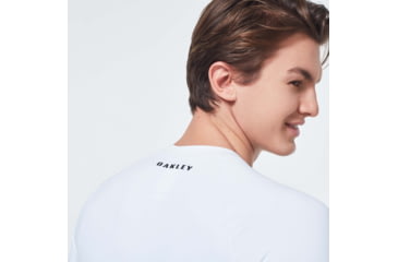 Image of Oakley Color Block Long Sleeve Rashguard T-Shirt - Mens, White Marble Print, Small, FOA400099-96L-S
