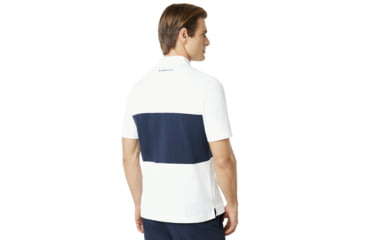 Image of Oakley Color Block Polo Short Sleeve - Mens, White, Extra Small 434322-100-XS