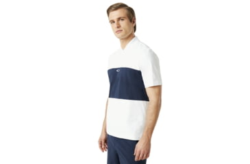 Image of Oakley Color Block Polo Short Sleeve - Mens, White, Extra Small 434322-100-XS