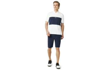 Image of Oakley Color Block Polo Short Sleeve - Mens, White, Extra Small 434322-100-XS