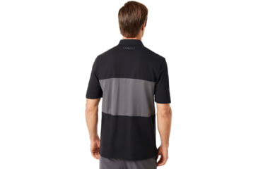 Image of Oakley Color Block Polo Short Sleeve - Mens, Blackout, Extra Large, 434322-02E-XL