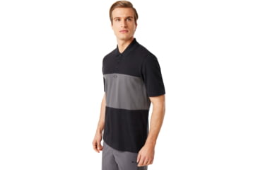Image of Oakley Color Block Polo Short Sleeve - Mens, Blackout, Extra Large, 434322-02E-XL