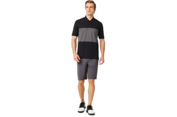 Image of Oakley Color Block Polo Short Sleeve - Mens, Blackout, Extra Large, 434322-02E-XL
