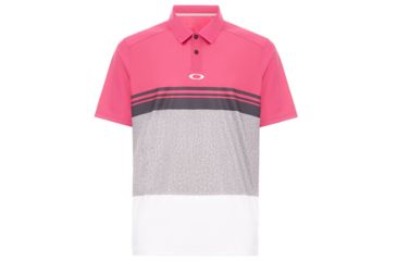 Image of Oakley Color Block Take Polo - Mens, Fuchsia, Large, 434039-40Y-L