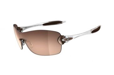 Image of Oakley Compulsive Squared Sunglasses - Clear frame w/ VR50 Brown Gradient Lenses 05-357