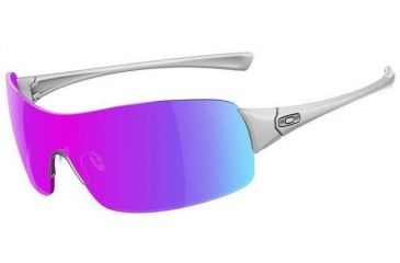 Image of Oakley Conduct Squared Polished WhiteFrame w/ Violet Iridium Lenses Sunglasses OO9121-02