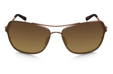 Image of Oakley Conquest Sunglasses Satin Rose Gold/Tortoise Frame, Brown Gradient Polarized Lens-OO4101-01
