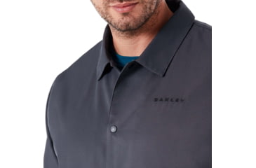 Image of Oakley Cotton Icon Coach Jacket - Mens, Forged Iron, Medium, 412565-24J-M