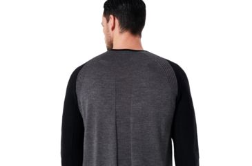 Image of Oakley Crew Neck Engineered Knit - Mens, Athletic Heather Grey, 2XL, 434242-24G-XXL