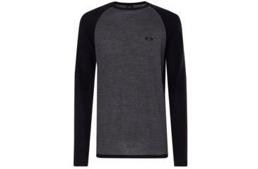 Image of Oakley Crew Neck Engineered Knit - Mens, Athletic Heather Grey, Extra Large, 434242-24G-XL