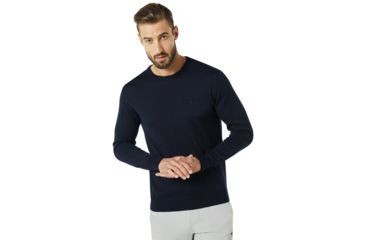 Image of Oakley Crew Neck Knit - Mens, Fathom, S, 434240-6AC-S