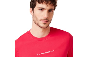 Image of Oakley Crew Neck Logo Stretch Sweater - Mens, Virtual Pink, Large, 472555-89D-L