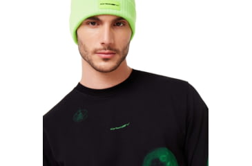 Image of Oakley Crew Neck Medusa Sweater - Mens, Laser Green, Small, 461780-73E-S