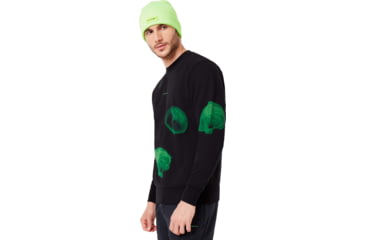 Image of Oakley Crew Neck Medusa Sweater - Mens, Laser Green, Small, 461780-73E-S