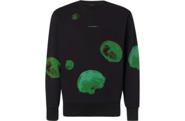 Image of Oakley Crew Neck Medusa Sweater - Mens, Laser Green, Small, 461780-73E-S