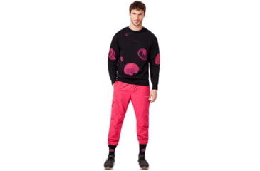 Image of Oakley Crew Neck Medusa Sweater - Mens, Virtual Pink, Medium, 461780-89D-M