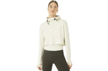 Image of Oakley Crop Fleece Hoodie - Womens, Winter Grey, Small 561324-23N-S