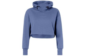 Image of Oakley Crop Fleece Hoodie - Womens, Blue Indigo, Small, 561324-68D-S