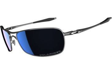 Image of Oakley Crosshair 2.0 Sunglasses, Ice Iridium Polarized Lens, Polished Black Frame OO4044-08