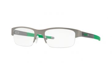 Image of Oakley CROSSLINK 0.5 OX3226 Single Vision Prescription Eyeglasses 322603-53 - Powder Steel Frame, Clear Lenses