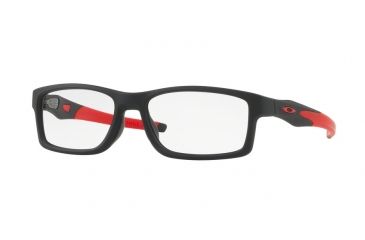 Image of Oakley CROSSLINK A MNP OX8141 Eyeglass Frames 814101-56 - Satin Black Frame, Clear Lenses