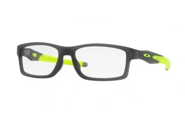 Image of Oakley CROSSLINK A MNP OX8141 Eyeglass Frames 814102-56 - Satin Grey Smoke Frame, Clear Lenses