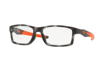 Image of Oakley CROSSLINK A MNP OX8141 Eyeglass Frames 814103-56 - Grey Tortoise Frame, Clear Lenses