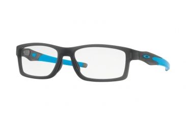 Image of Oakley CROSSLINK A MNP OX8141 Eyeglass Frames 814106-56 - Satin Grey Smoke Frame, Clear Lenses