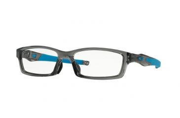 Image of Oakley CROSSLINK ASIAN OX8029 Bifocal Prescription Eyeglasses 802910-56 - Grey Smoke/Sky Blue Frame