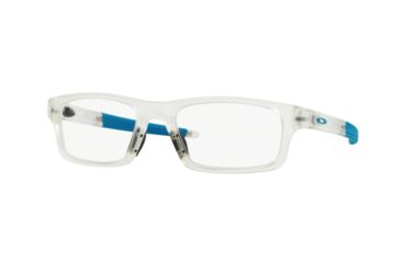 Image of Oakley Crosslink Pitch Bifocal Prescription Eyeglasses 803711-52 - Frost/sky Blue Frame, Clear Lenses