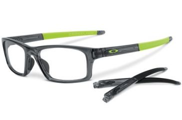 Image of Oakley Crosslink Pitch Bifocal Prescription Eyeglasses, Grey Smoke/Retina Green Frame, OX8037-0252BI