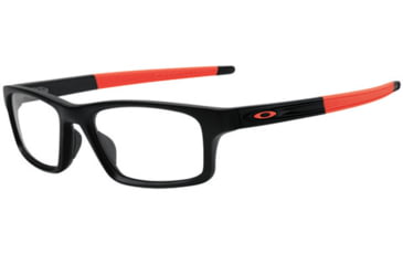 Image of Oakley Crosslink Pitch Mens Eyeglasses, Satin Black/Neon Red Frame, 54mm OX8037-1054