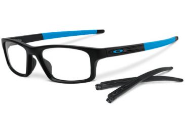 Image of Oakley Crosslink Pitch Bifocal Prescription Eyeglasses, Satin Black/Blue Frame, OX8037-0154BI