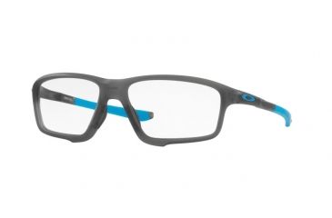 Image of Oakley CROSSLINK ZERO OX8076 Single Vision Prescription Eyeglasses 807601-56 - Satin Grey Smoke Frame