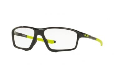 Image of Oakley CROSSLINK ZERO OX8076 Single Vision Prescription Eyeglasses 807602-56 - Polished Black Ink Frame
