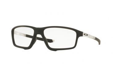 Image of Oakley CROSSLINK ZERO OX8076 Single Vision Prescription Eyeglasses 807603-56 - Matte Black Frame