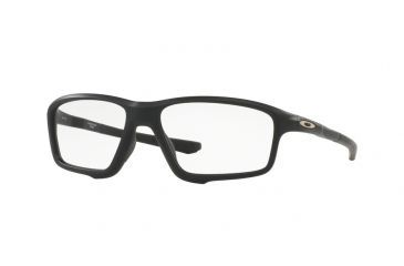 Image of Oakley CROSSLINK ZERO OX8076 Single Vision Prescription Eyeglasses 807607-58 - Satin Black Frame