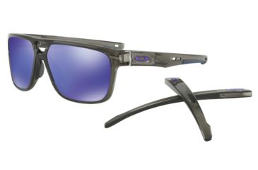 Image of Oakley CROSSRANGE PATCH OO9382 Single Vision Prescription Sunglasses OO9382-938221-60 - Lens Diameter 60 mm, Frame Color Grey Smoke