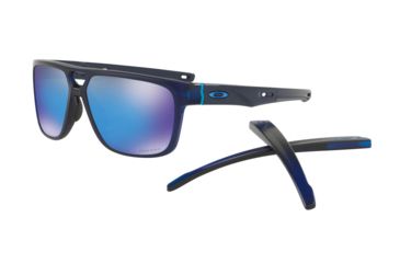 Image of Oakley CROSSRANGE PATCH OO9382 Single Vision Prescription Sunglasses, 60mm, Matte Translucent Blue, OO9382-938222-60-SV