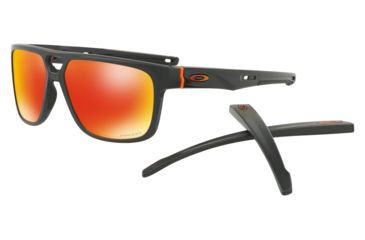 Image of Oakley CROSSRANGE PATCH OO9382 Single Vision Prescription Sunglasses, 60mm, Matte Carbon, OO9382-938228-60-SV